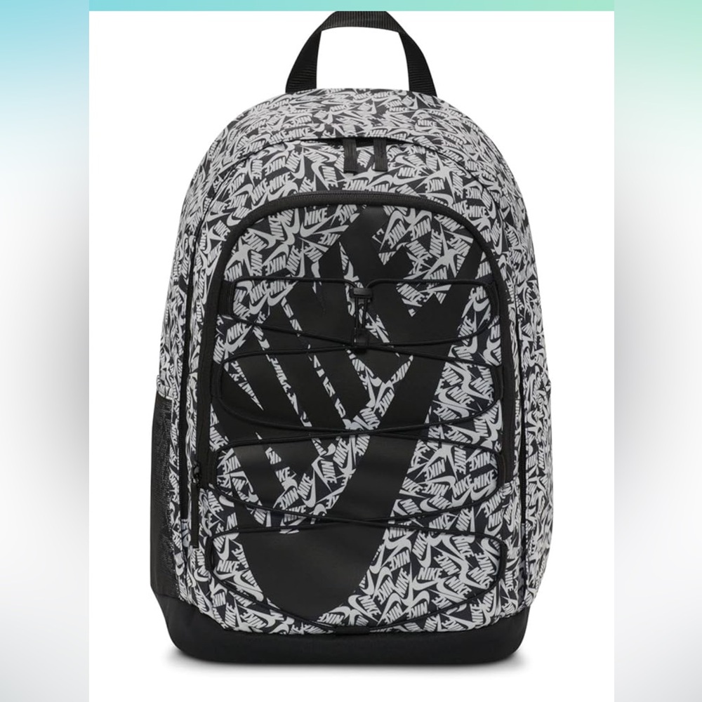 Nike Black & White Patterned Hayward Backpack - Picture 5 of 11